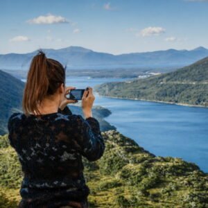 Vista de los lagos Escondido y Fagnano en Tierra del Fuego